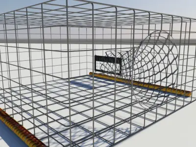 Square Fish Trap 1 3D model