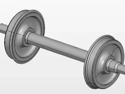 Tramway Asmbl WheelSET D675mm 3D model