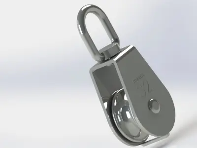 Single pulley 32 size 3D model
