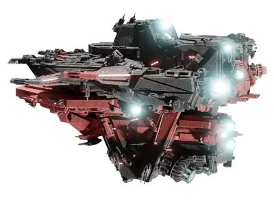 Futuristic Sci-Fi Spaceship 3D model