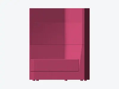 Furniture - Seating - Contemporary - Scoop - High Back - Right Low-poly 3D model