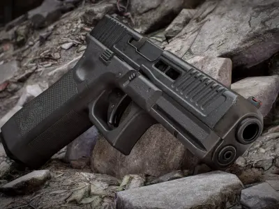 Hlock G27 Gen 5 - a Glock inspired gun Low-poly 3D model