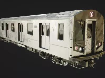 Subway Train Low-poly 3D model shop