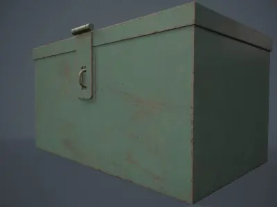 Metal Box Low-poly 3D model