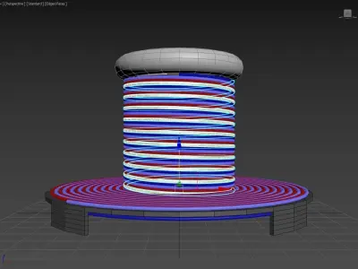 Method 4 Phase Solenoid - 4x Flux Density - 4x Magnetic Torque 3D model