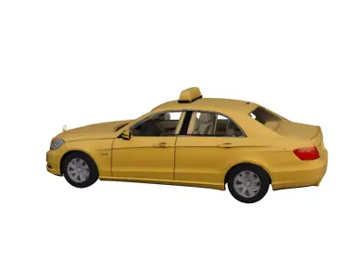 Mercedes E Class Taxi Sedan City Transport Vehicle Model 3D model