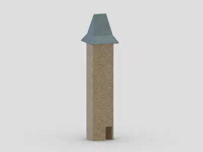 Medieval Castle Module 11 Low Poly PBR Realistic Low-poly 3D model