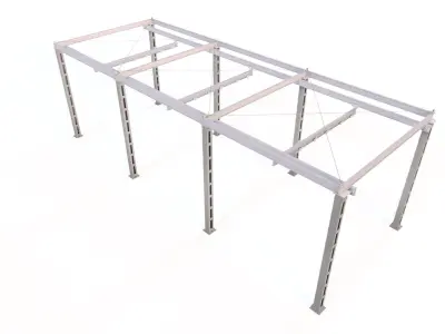 1 TONS SUSPENDED CRANE Low-poly 3D model