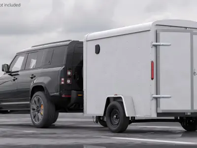 Transport Enclosed Trailer with Dual Doors 3D model purchase