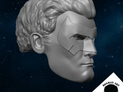 The Green Light Head for 6 inch action figures 3D print model