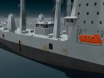 Ship 3D Model Low-poly 3D model