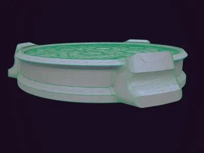 Sci Fi Pedestal 3D Printable Base  3D print model