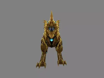 Mount - Dino Type 02 Low-poly 3D model