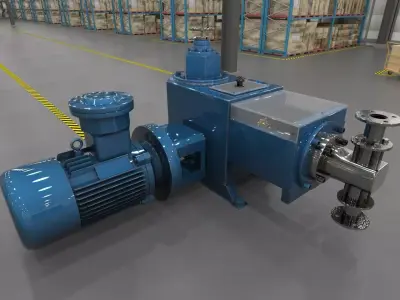 metering pumps 3D model