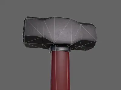 PBR Sledge Hammer V2b Low-poly 3D model