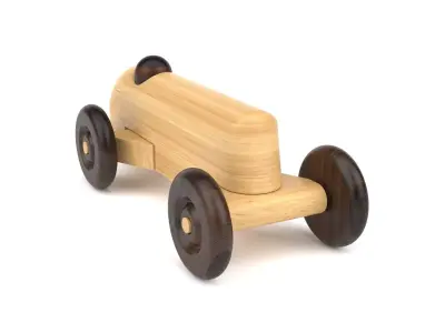 Wooden toy car 23 3D model