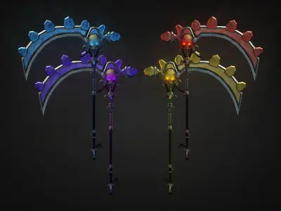 NecroScythe scythe Low-poly 3D model