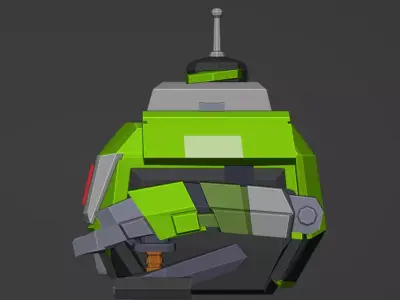 Rescue Helicopter Robot Game Ready 3D Model Low-poly 3D model