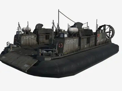 LCAC-27 Hovercraft Free low-poly 3D model