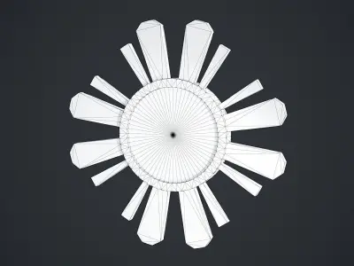 Target Badge Low-poly 3D model