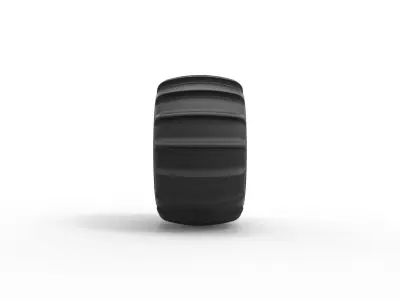 Dune buggy rear tire 6 Scale 1 to 25 3D print model