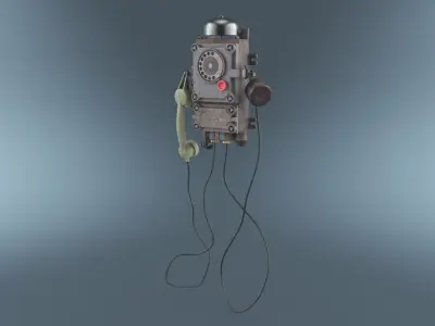 Siemens Mining Rotary Telephone 1940s 3D model