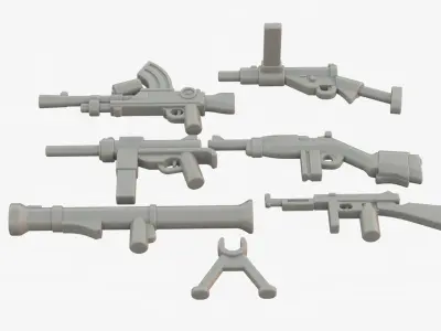 Lego Weapon Collections 3D model purchase