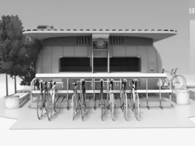 Cyclo Cafe Concept Free 3D model