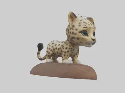 Babyleopard Model 1 Low-poly 3D model