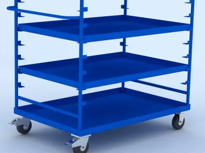 Adjustable portable cart 3D model