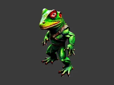 Iguana Man Low-poly 3D model buy