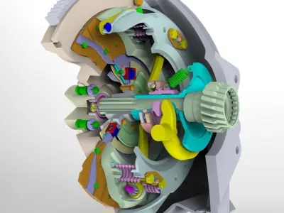 Clutch gearbox 3D model