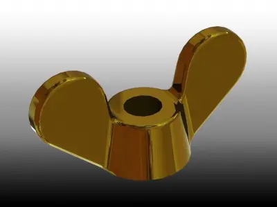 Nut with a narrow Free 3D model