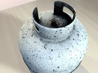 3D Dirty Gas Container Low-poly 3D model