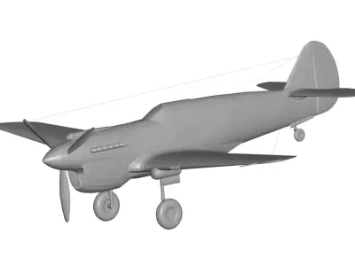 Curtiss P-40 Warhawk 3D model