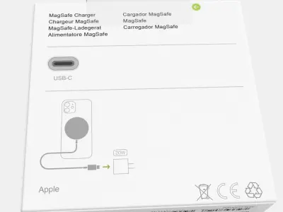 Apple MagSafe Charger Packaging 3D model