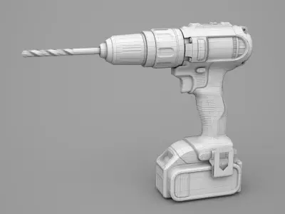 Game Ready Electric Drill  Low-poly 3D model