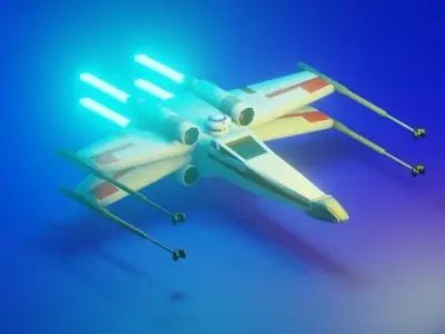 Xxwing Star Wars Low-poly 3D model