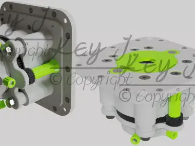 Wood router lifter - 3d model 3D model