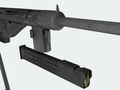 MP3008 WWII German Sub Machine Gun Game-Ready Low-poly 3D model