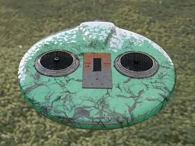 Drone camera in sky Low-poly 3D model