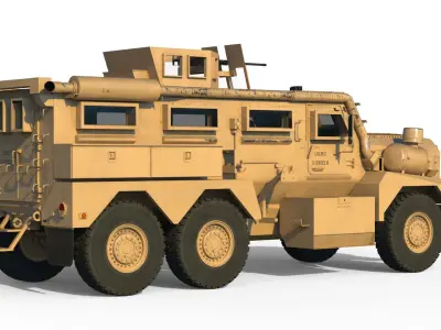 Cougar 6x6 MRAP 3D model by citizensnip