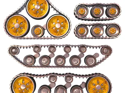 Continuous tracks 3D model