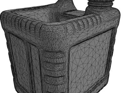 Realistic Red Fuel Canister Low-poly 3D model