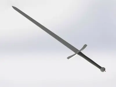 WG 7002 - Two-handed sword Low-poly 3D model