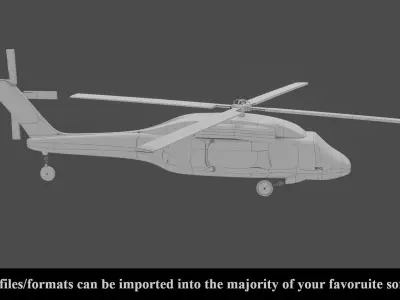 Helicopter - Game Ready - PBR 3D model Low-poly 3D model