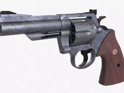 Revolver Low-poly 3D model order