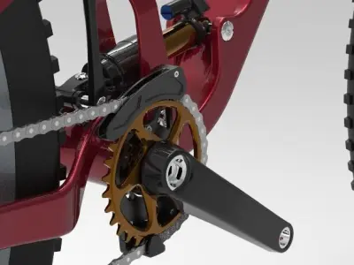 Enduro Mountain Bike 3D model