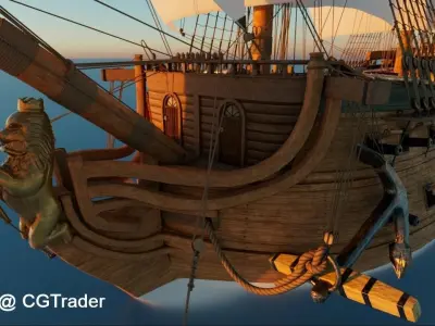 Ship of the line 3D model