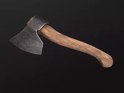 Axe tomahawk hatchet lowpoly Low-poly 3D model